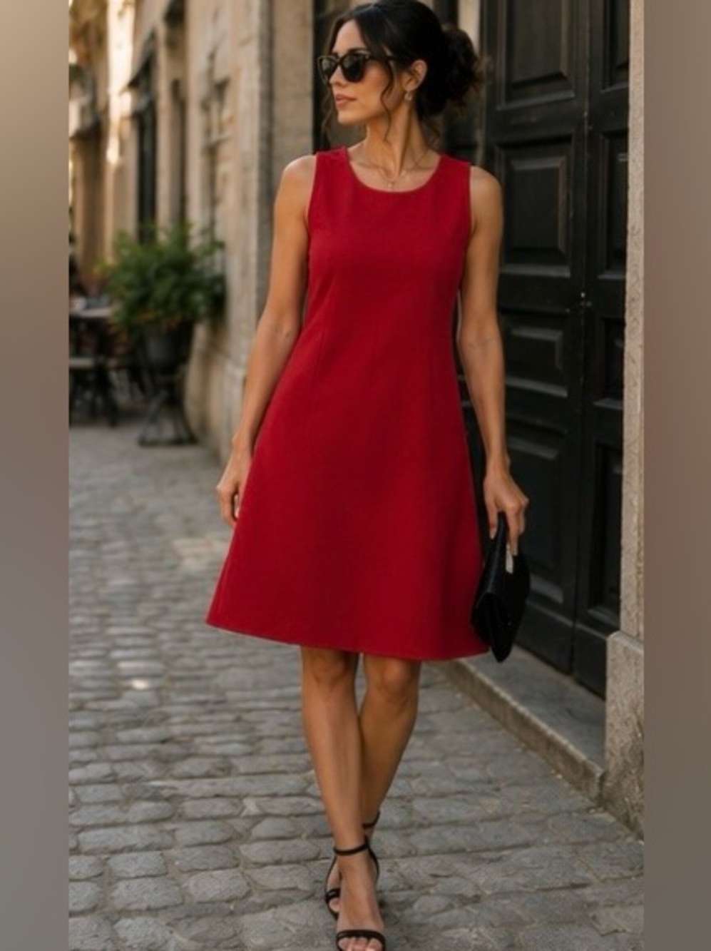 Ellie Kai Red Sleeveless A-Line Dress Size 8 ❤️